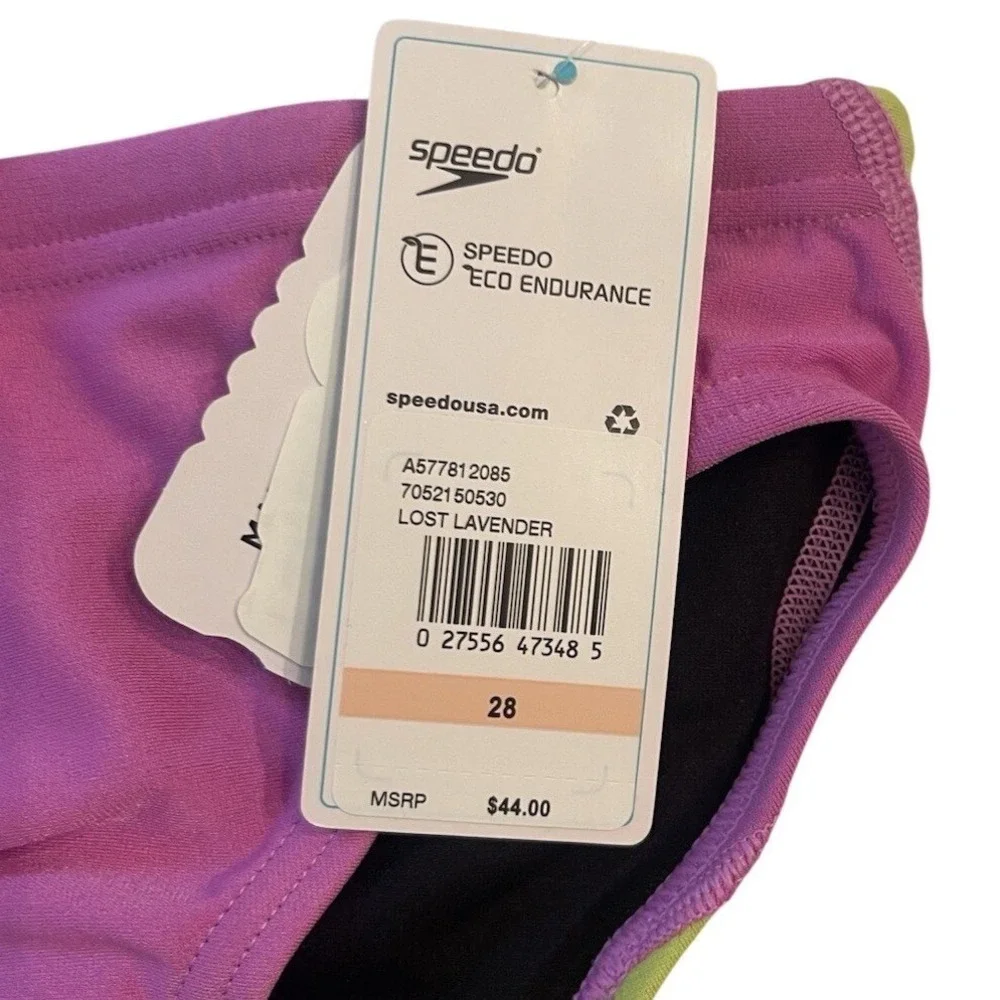 Speedo Eco Endurance Solid Brief Swimsuit Lost Lavender Men's Size 28